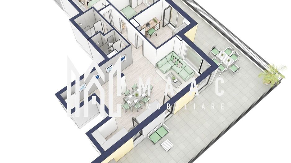 Penthouse 3 camere | Etaj 4 | Balcon 107.2 mp | Turnisor - Poză 5