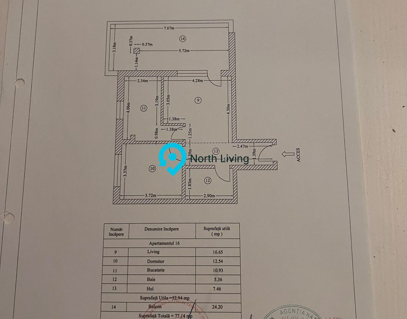 APARTAMENT 2 CAMERE CU TERASA INCHISA DE 24 MP - Poză 10
