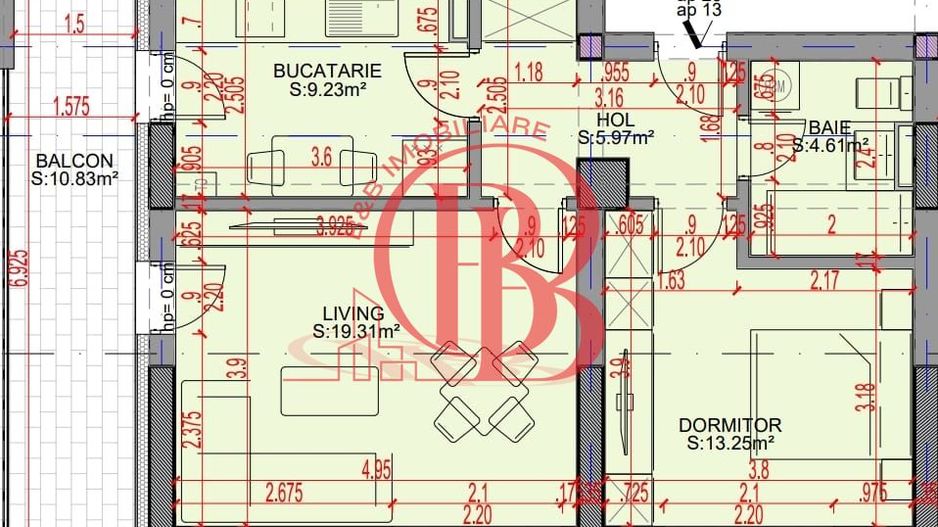 Oferta Lansare 2 camere decomandat bloc boutique - Schiță 7