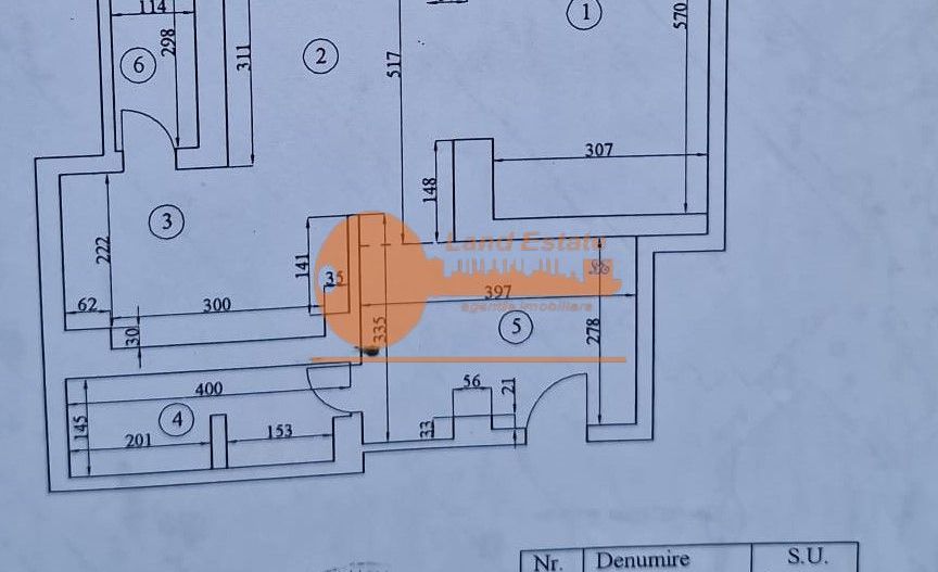 Apartament tip studio – 2 camere modificate, 68 mp, bloc 1993 - Schiță 6