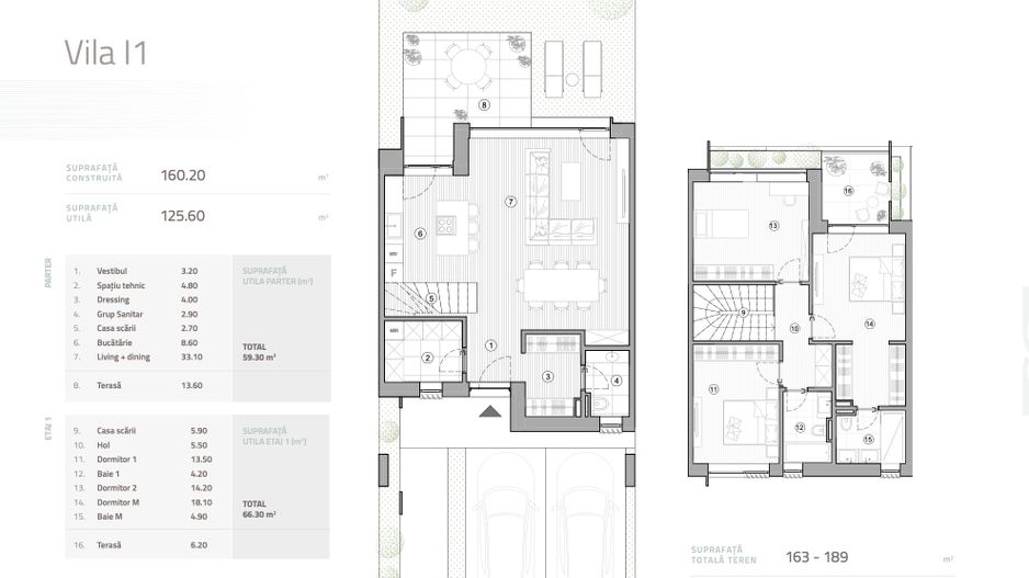 Townhouse modern cu 4 camere in ansamblu exclusivist gated-community - Schiță 3