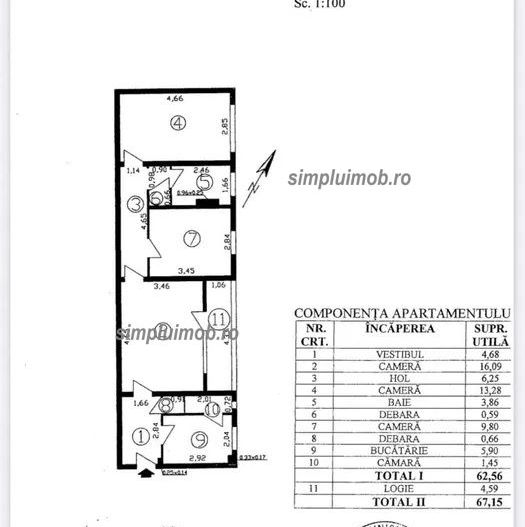 3 camere Bd Alexandru Obregia - Aliorului renovat Sector 4 - Schiță 8