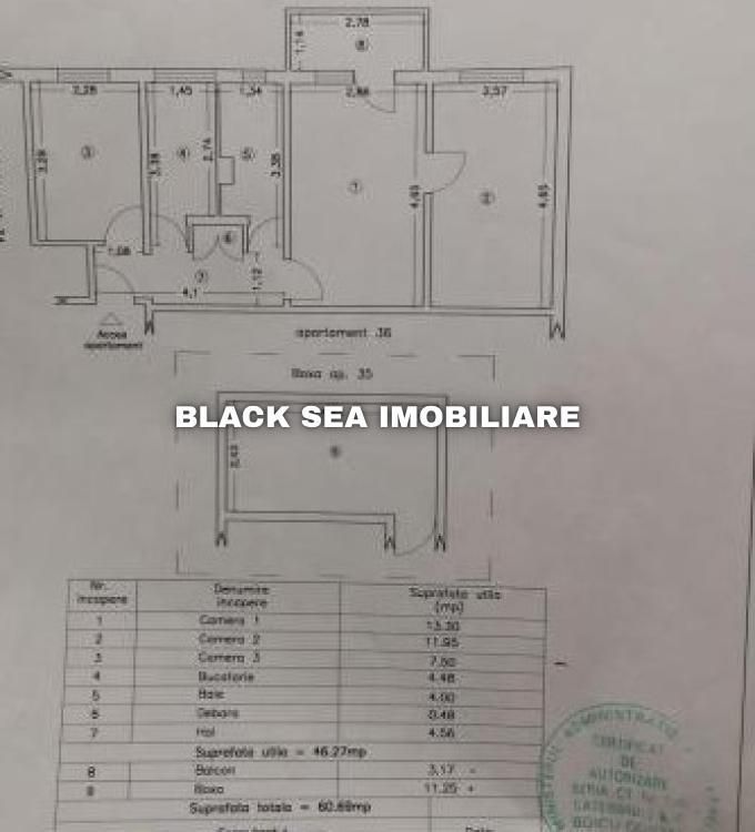 Apartament 3 camere– zona Km 4-5, Constanța - Boxa - Ocazie - Poză 1