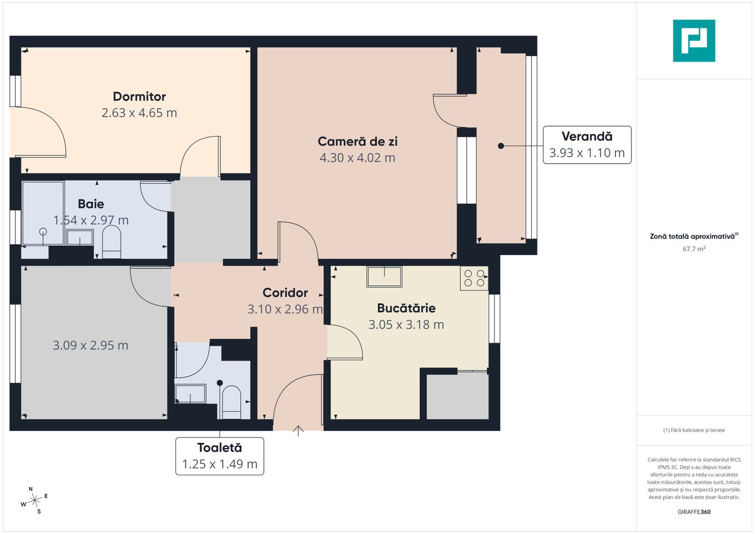 Apartament lux 3 camere de închiriat central Arad - Poză 8