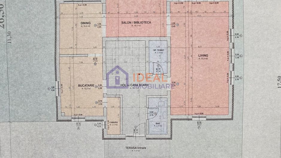 Casa Individuala La Cheie cu 5 camere si 566 mp teren, in Cisnadie - Schiță 30