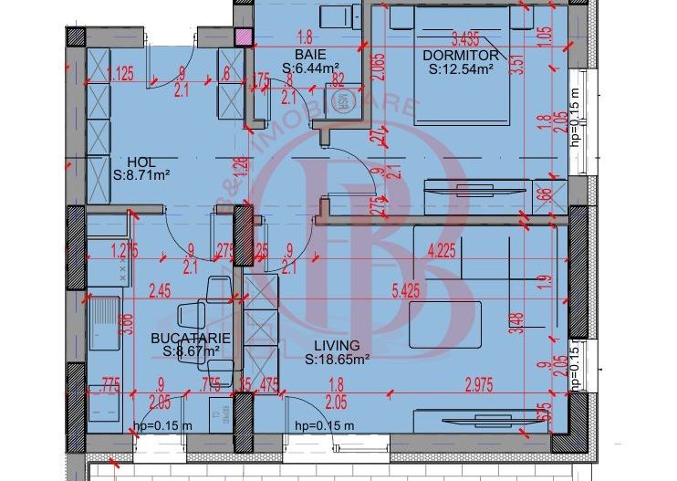 Apartament 2 camere Parcare Gratis Theodor Pallady 5min STB - Schiță 2