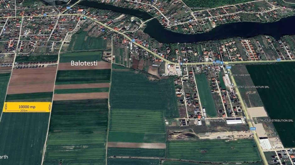 Teren 10.000m2 intravilan Balotesti langa Cartierul LUNA - Poză 2