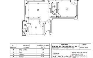 APARTAMENT 4 CAMERE ZONA iANCULUI - RITMULUI - FERDINAND - Schiță 13
