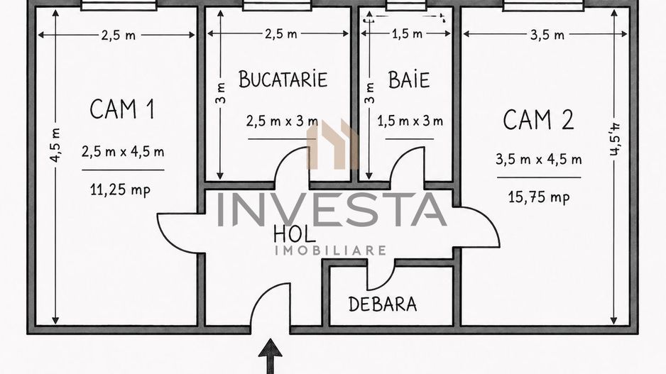 Apartament 2 camere decomandat, etaj intermediar, zona Mihai Viteazu! - Poză 1