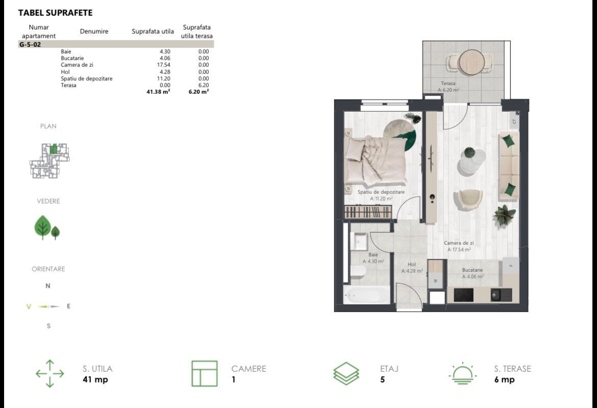 Apartament nou cu 2 camere | Denya Forest - Poză 13