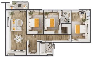 Vânzare, apartament, 3 camere, strada Grenoble, Botanica - Poză 5