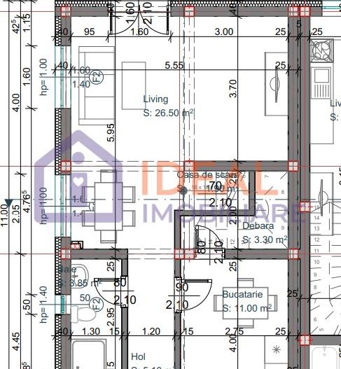 TRiplex cu 4 camere in Cartierul Arhitectilor, zona Lidl - Schiță 3