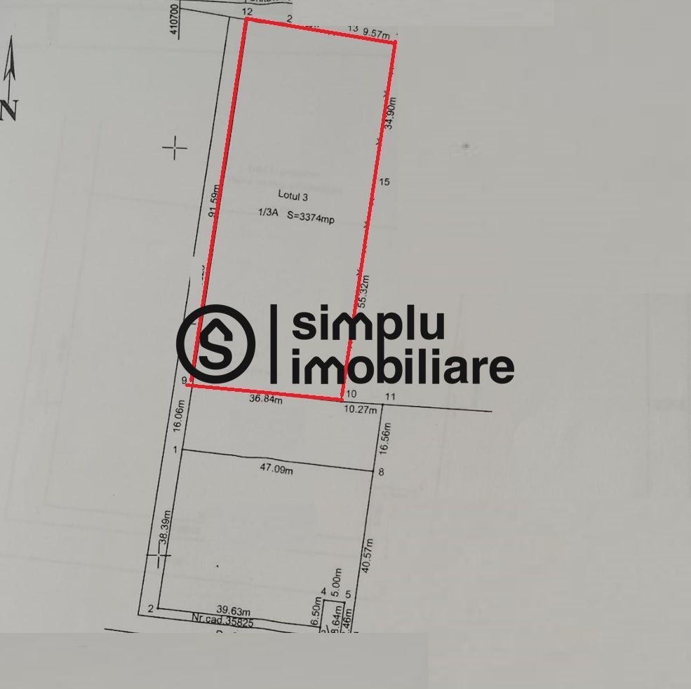 Teren intravilan,  zona Metro! - Schiță 1