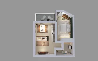Apartament cu 2 camere, Resort&SPA, Constanța - Schiță 15