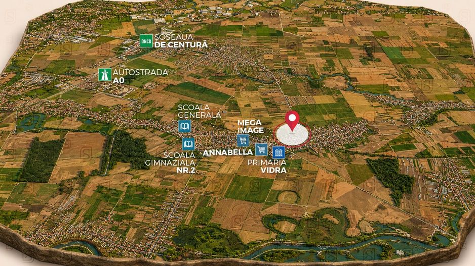 Teren intravilan de vânzare – 1.562 mp | Strada Câmpului, Comuna Vidra - Poză 4