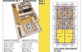 Apartamente cu 2 camere cu incalzire in pardoseala | 1 loc de parcare - Poză 3