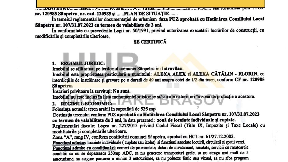 Loturi de Teren | Sanpetru | Drumu Cu Plopi | PUZ | 500mp - Poză 7