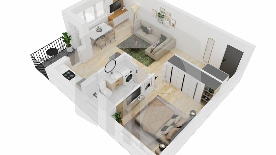 Apartament 2 Camere | La cheie | Doamna stanca | Etaj 2- INTABULAT - Poză 5