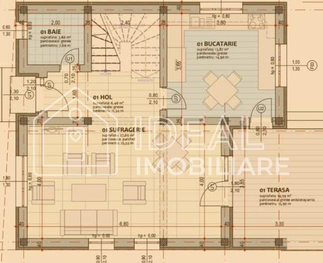 Casa Individuala cu 4 camere si 270 mp de curte, în Cristian - Poză 14
