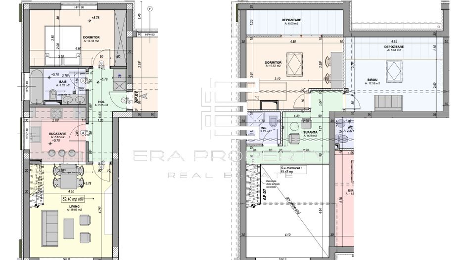 Penthouse 4 camere, 103 mp -intabulat - zona Aeroport Sibiu - Schiță 18