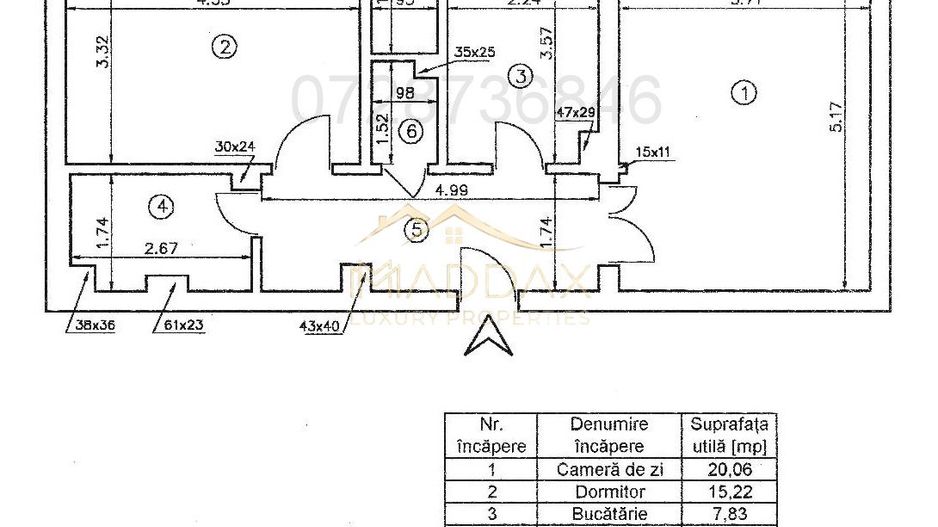 Apartament 2 camere ultracentral // Bulevardul Unirii // vedere Fantani - Schiță 19
