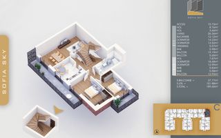 5 camere Duplex cu dressing si 3 balcoane 7 minute M Nicolae Teclu Pallady - Schiță 12