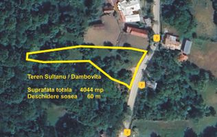 DAMBOVITA - VISINESTI - SULTANU, TEREN 4044 mp, pretabil investitie
