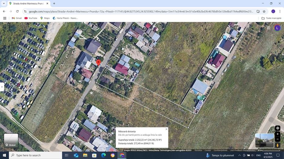 Teren intravilan de vânzare – 2200 mp, Pitești, str. Bananai - Poză 6