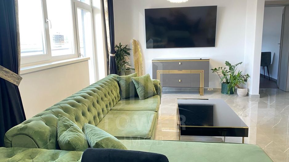 Penthouse de închiriat 3 camere, terasa 110mp, jacuzzi | Nord - Poză 12