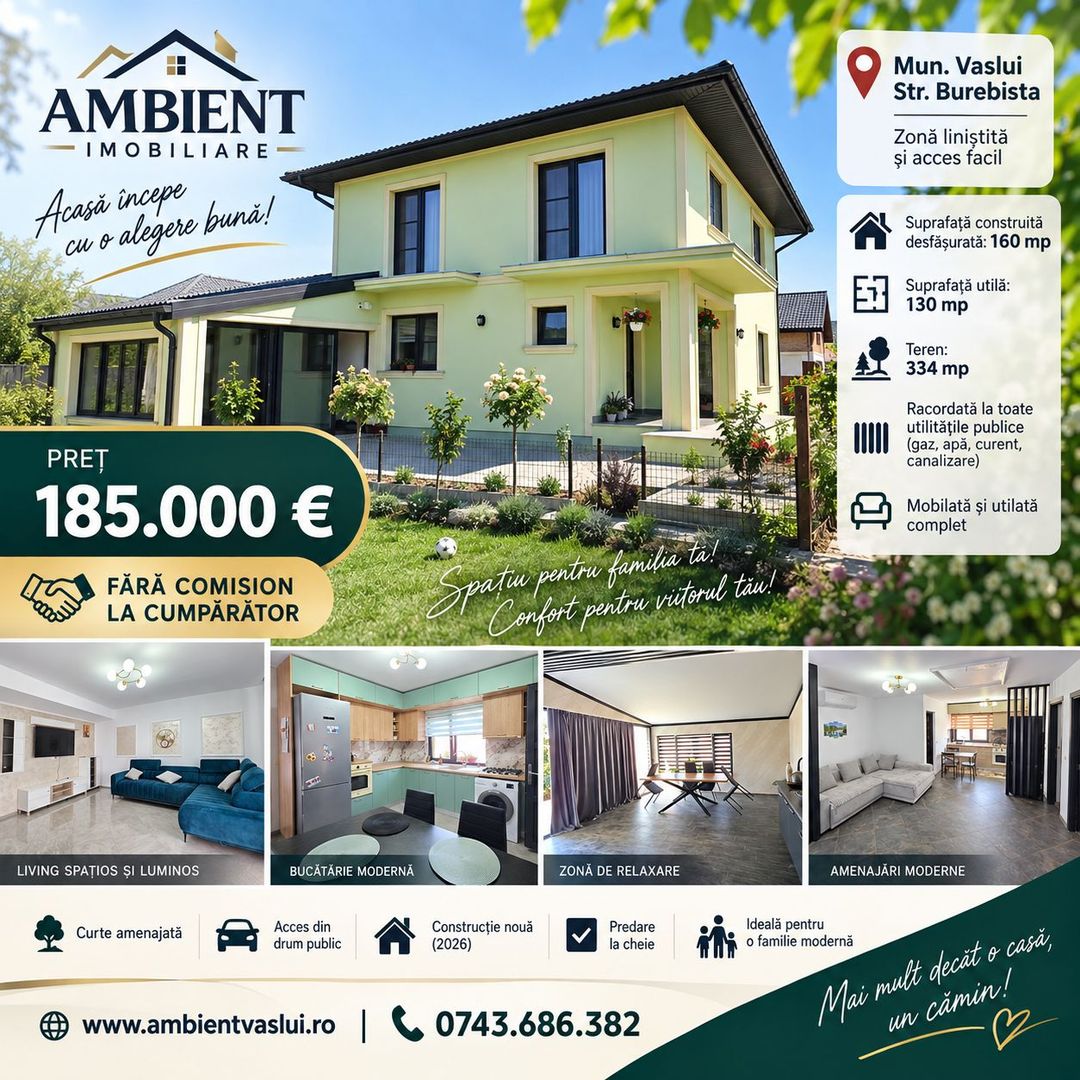 CASA individuală P+1E cu teren 334 mp, VASLUI - zona KAUFLAND; - Poză 1