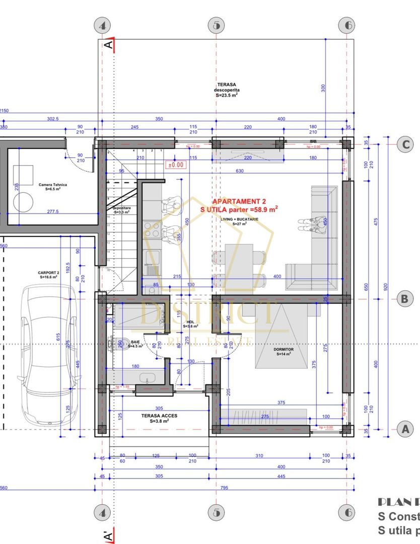 Duplex cu 4 camere, despărțit prin camera tehnica  | Mosnita Veche - Poză 5