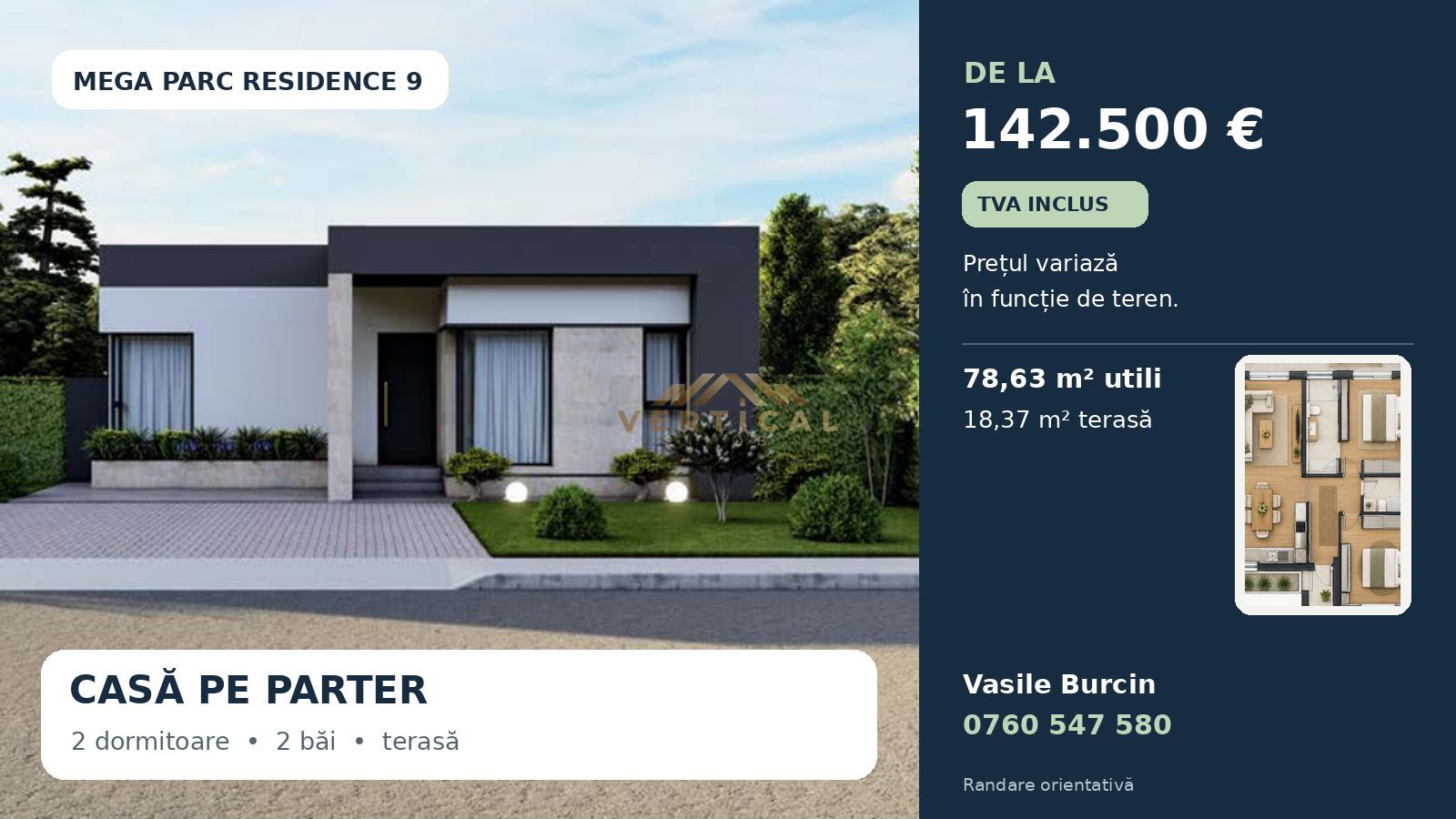 Casă individuală pe parter în Vidra, cu 2 dormitoare - Poză 1