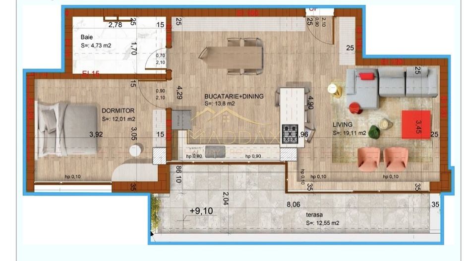 Apartament 2 Camere**TERASA**Bloc boutique***NOU// DOMENII - Poză 27