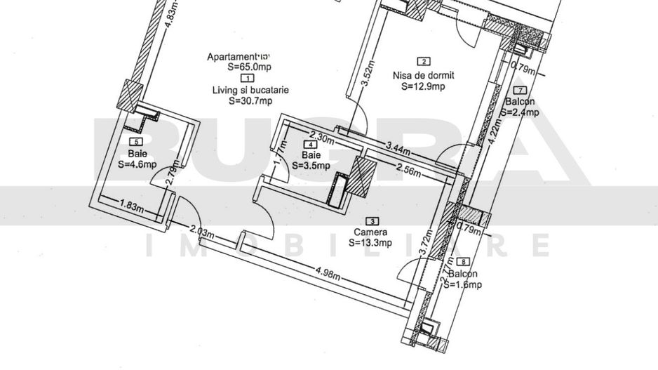 Apartament de 3 camere, 86mp, bloc nou, zona Golden Tulip - Poză 1