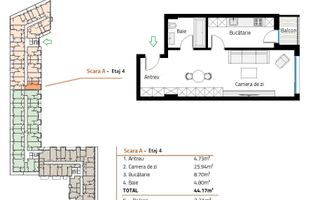 Apartament nou de vanzare 44 mp Soporului Comision 0% - Poză 6