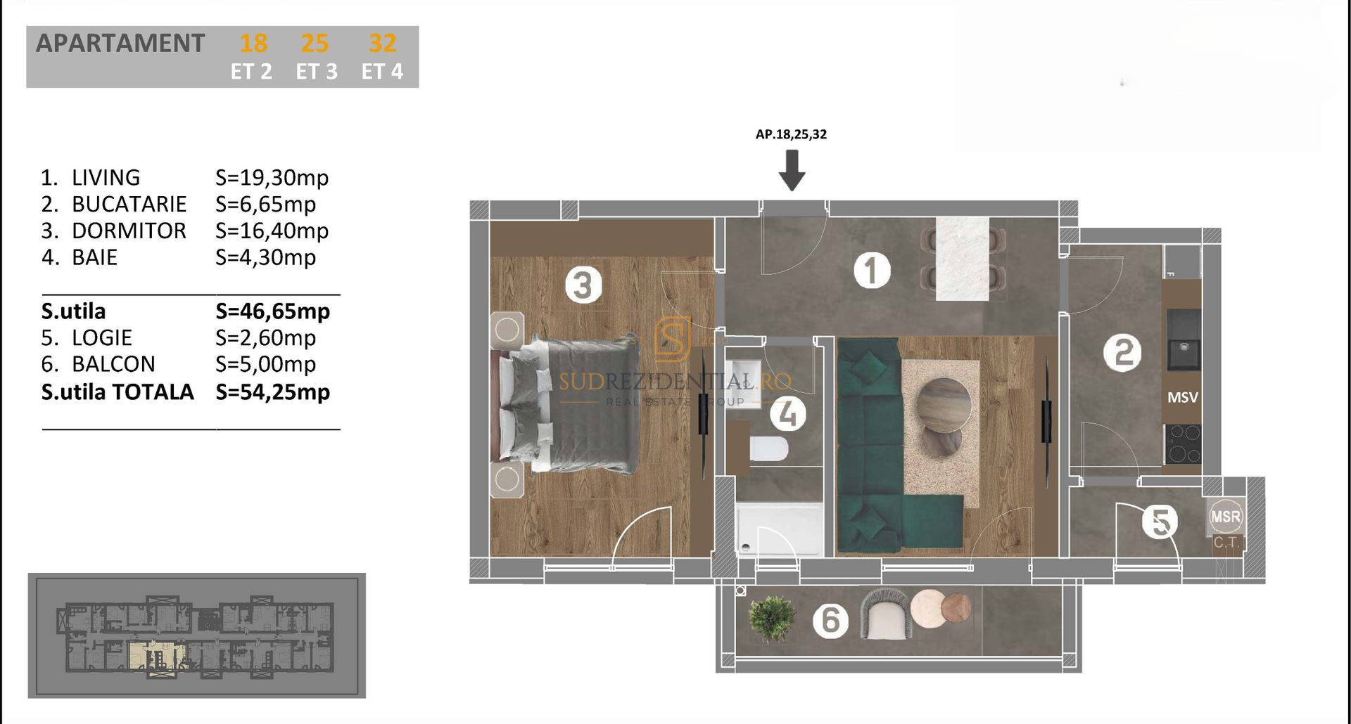Comision 0! Apartament cu 2 camere spatioase, zona Grand Arena Mall - Schiță 5