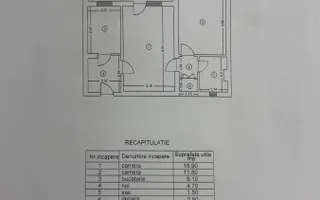 Apartament 2 camere semidecomandat, 52mp, Tatarasi - Poză 14