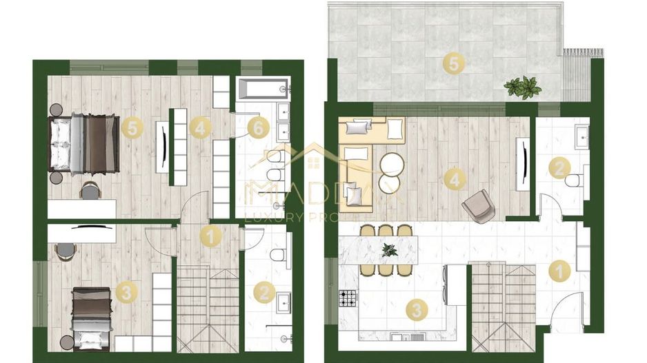 Duplex LUX***mobilat**3 camere**128 mp//View padure//Iancu Nicolae - Poză 53