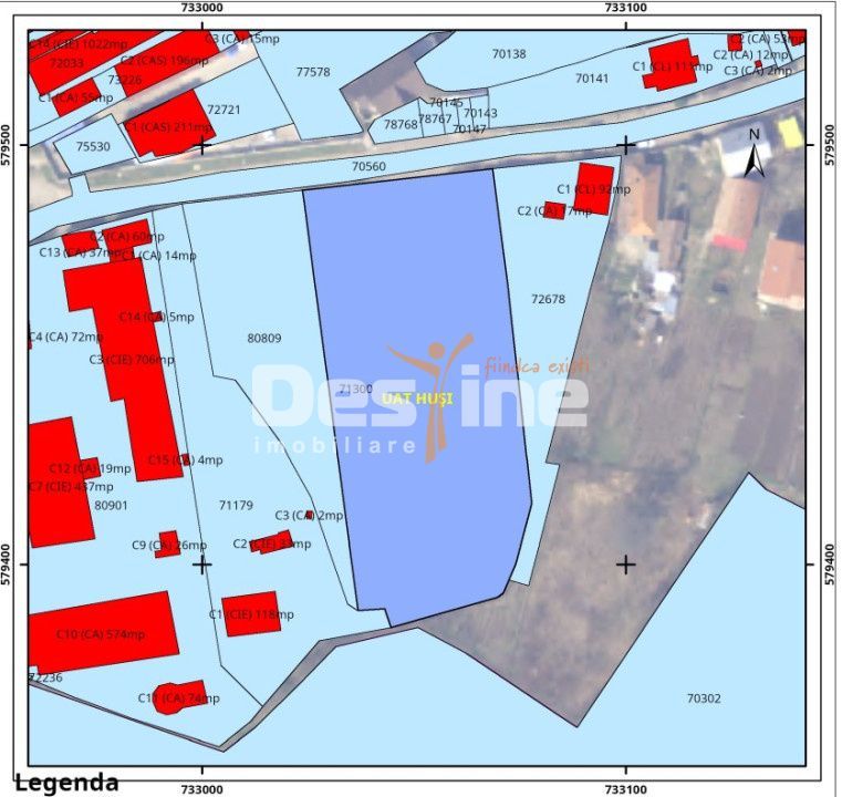 Teren intravilan categorie de folosinta curti constructii, Husi - Poză 1