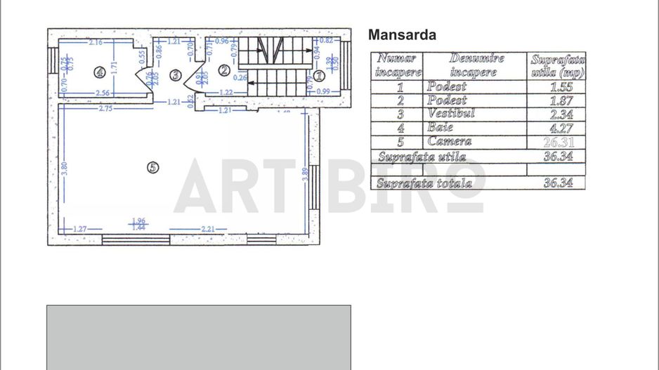 Zero comision, 179-452mp vila Banu Manta - Titulescu, parcare, 12' [M] - Schiță 25