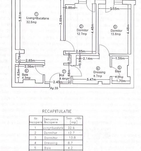 3 camere MTM Pipera Lake | Loc de parcare inclus in pret - Schiță 13