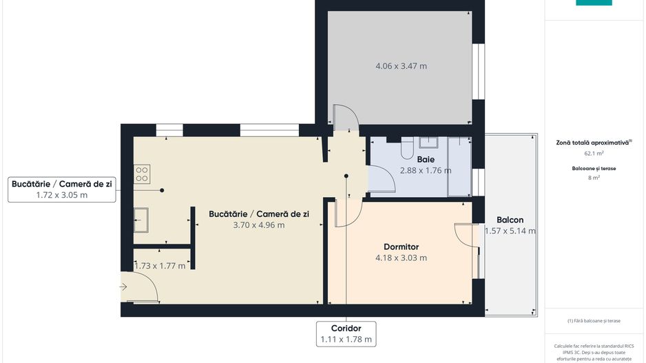Apartament 3 camere Pădurea Verde - Poză 15