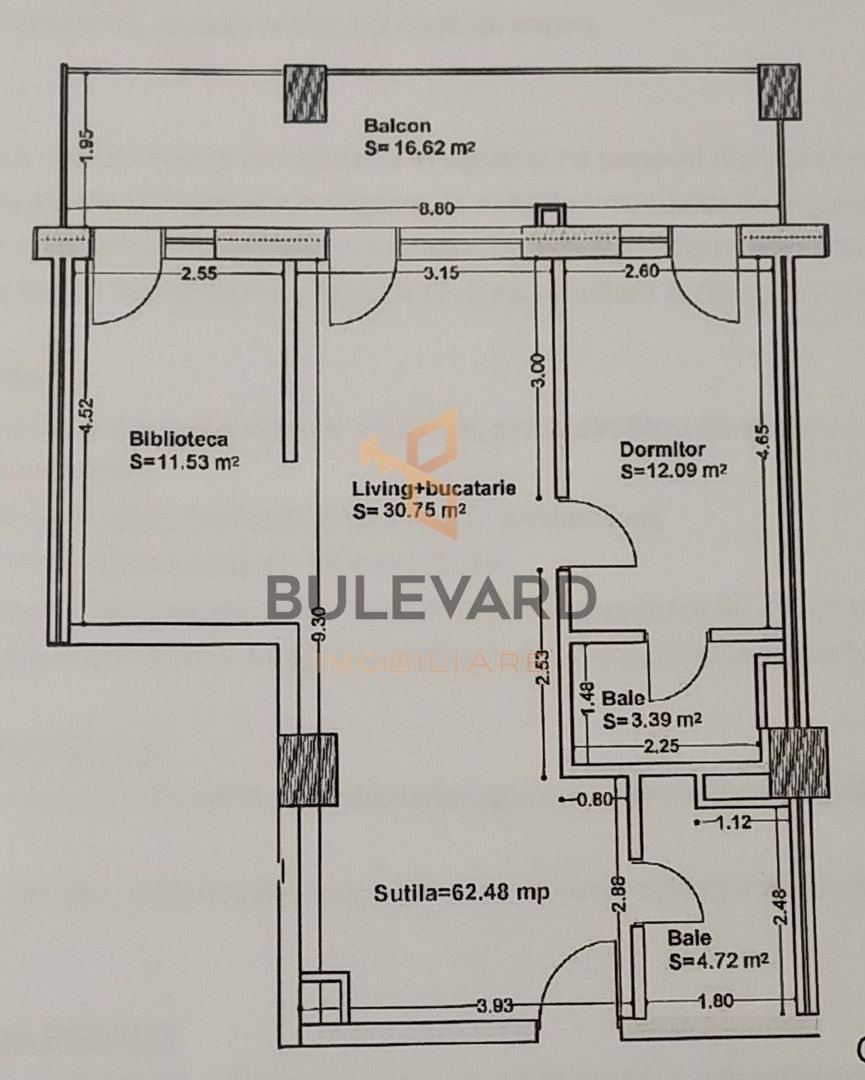 Apartament cu 3 camere la cheie, zona Iulius Mall! - Schiță 6