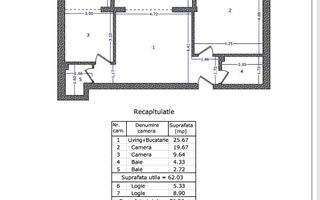Apartament cu 3 camere de vanzare, Brancoveanu - Alunisului, Sector 4 - Schiță 8