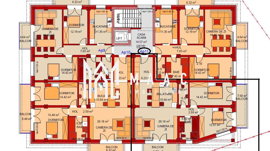 Comision 0 | Apartament 3 camere | Etaj 3 | Lift | Parcare - Poză 2