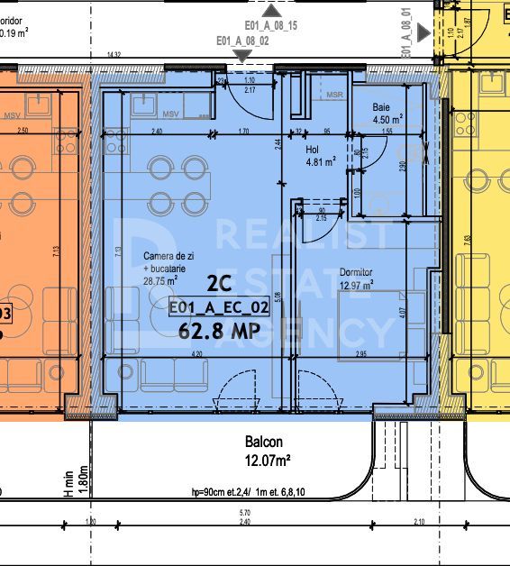 Vânzare, apartament 1 dormitor, vedere spre lac, One Lake District - Schiță 7