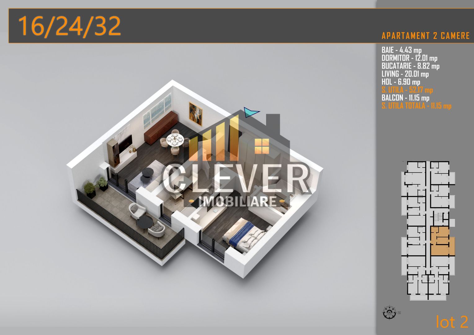 Apartament 2 Camere, Comision 0%, Pallady - metrou Teclu - Poză 1