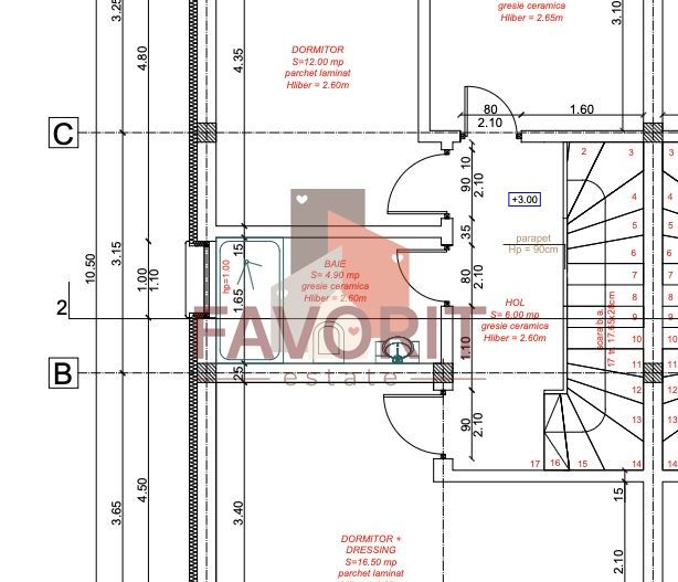 Duplex 4 camere | La asfalt | Toate utilitatile | Statie de autobuz - Schiță 19