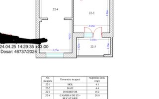Apartament *2 camere* Titan 4 Residence | 56,7 mp | Comision 0% - Schiță 21