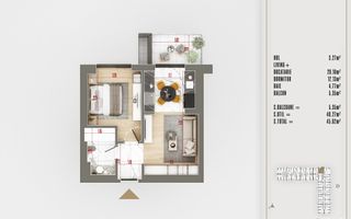 Ansamblu premium|Design Zona verde Izolatie fonica Decomandat Pallady - Poză 2